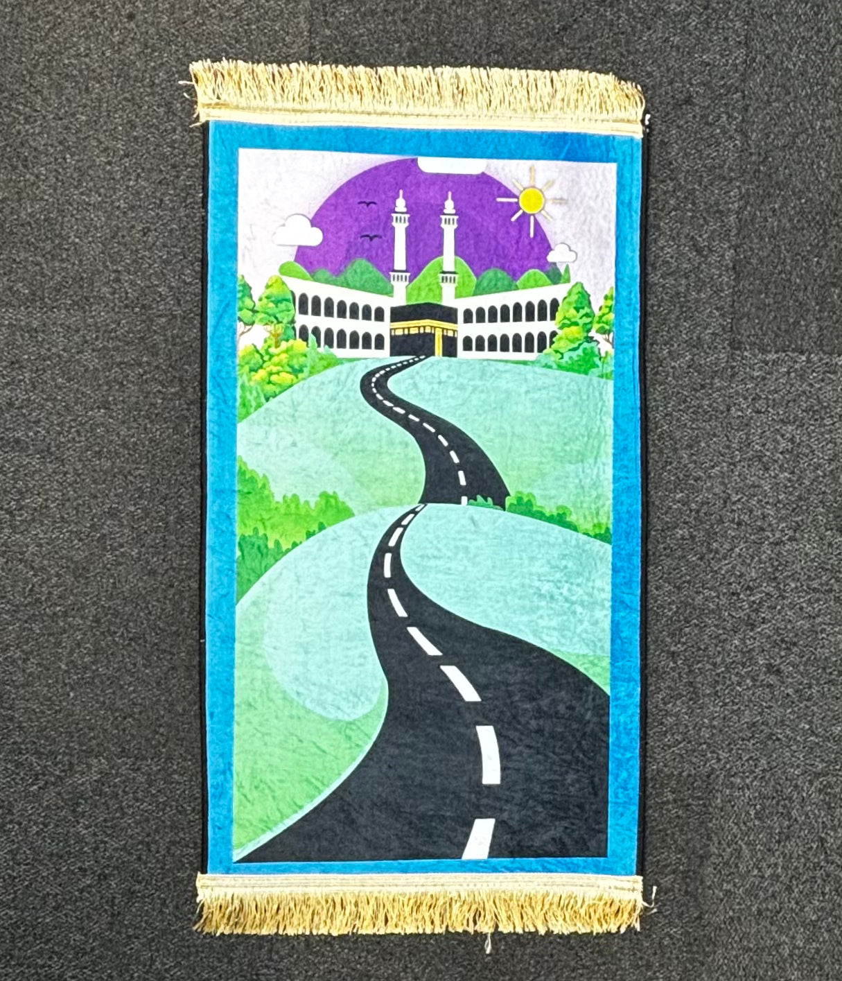 Road to MAKKAH Blue 50 x 110cm