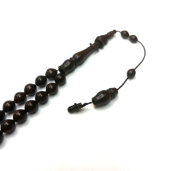 Natural EBONY wood Tasbih - (33 Beads)